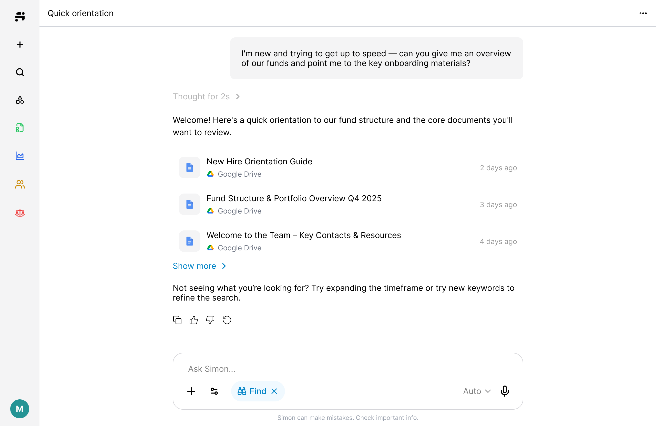 Simon Interface for New Hires